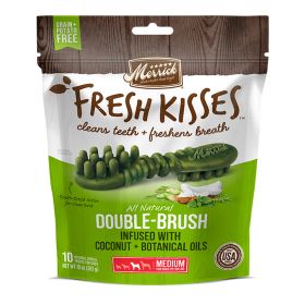 Merrick Fresh Kisses Coconut Oil For Medium Dogs 30-70 Lbs 12 oz Plaque Tartar Control Clean Teeth
