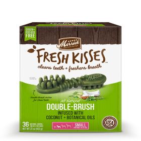 Merrick Fresh Kisses Mint Strips Medium 23oz. 22 Count Breath Freshener Natural Dental Cleansing Treats
