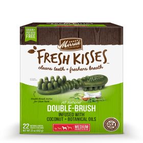Merrick Fresh Kisses Mint Breath Strips For Small Dogs 17-30 Lbs 23oz. Breath Freshener Dental Treats