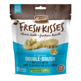 Merrick Dog Fresh Kisses Mint Strips Xsmall 6 oz 20 Count Plaque Tartar Control Clean Teeth Snack