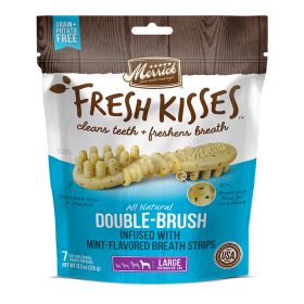 Merrick Fresh Kisses Coconut Oil For Large Dogs 70 Lbs 11.7 oz Plaque Tartar Control Clean Teeth Snack
