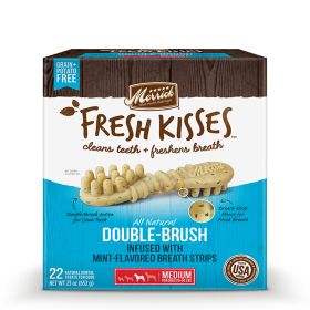 Merrick Fresh Kisses Coconut Oil For Medium Dogs 30-70 Lbs 23oz. Breath Freshener Natural Dental Treats