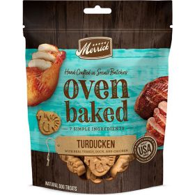 Merrick Dog Oven Baked Turducken Crunchy Biscuit Natural Wholesome Ingredients Premium Quality Recipe 11oz Case Of 6
