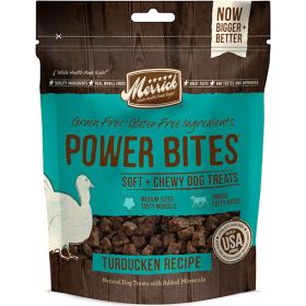 Merrick Dog Power Bite Turducken 6oz. Case Of 6 Soft Tender Real Meat Training Rewards Snacks Grain-Free