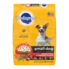 Pedigree Complete Nutrition Small Breed Adult Dry Dog Food Grilled Steak Vegetable Small Kibble 14lbs