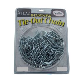 Omni Pet Tie Out Chain Weld Link 3.8mm x 10ft. Heavy Duty Steel Anchor Outdoor Yard Safety Tether Exercise