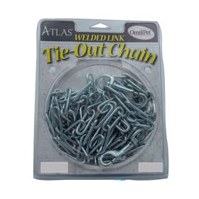 Omni Pet Tie Out Chain Weld Link Heavy Duty Secure Outdoor Restraint Weather Resistant Durable 3.8mm x 20ft
