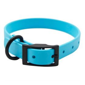 Omni Pet Zeta Biothane Dog Collar with Black Hardware Light Blue 3/4 in x 16 in Waterproof Durable Collar