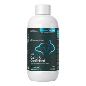 Vetriscience Dog & Cat Calm And Confident Liquid 8 oz Natural Herbal Calming Stress Relief Liquid