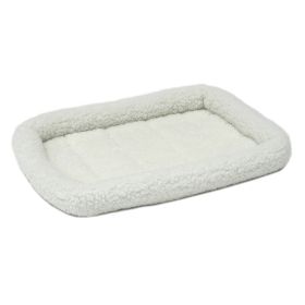 QuietTime Bolster Dog Bed White 14X22 in Comfortable Soft Washable Resting Bed Product