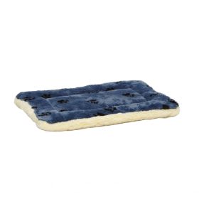 QuietTime Reversible Paw Print Dog Bed Paw Print Blue 14x22 in Comfortable Soft Rest Bed Product