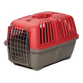MidWest Spree Travel Dog Carrier Red 19in Travel Carrier Secure Ventilation Durable Plastic Transport