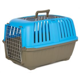 MidWest Spree Top Loading Dog Carrier Blue Ventilated Secure Travel Kennel Comfortable Pet Transport 24in