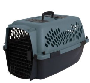 Aspen Fashion Pet Porter Kennel Hard-Sided Falcon Black 24in Travel Carrier Secure Ventilation Plastic Transport