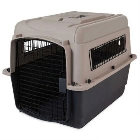 Petmate Ultra Vari Dog Kennel Taupe Black 40in Heavy Duty Durable Secure Ventilation Plastic Transport Crate