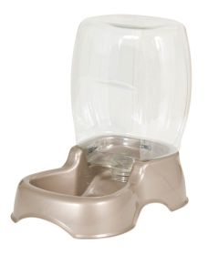 Petmate Pet Cafe Waterer Pearl Tan 0.75gal Automatic Gravity Dispenser Water Storage Container Dish