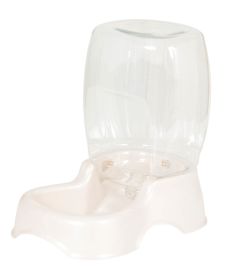 Petmate Pet Cafe Waterer Pearl Silver .75gal Automatic Gravity Dispenser Water Storage Container Dish