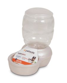 Petmate Replendish Feeder Microban Pearl Silver Grey Automatic Gravity Dispenser Food Storage Container XS
