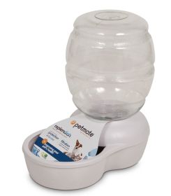 Petmate Replendish Water With Microban Mason Pearl Silver Gray 1gal Automatic Gravity Dispenser Station
