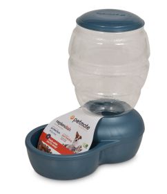 Petmate Replendish 5Lb Feeder With Microban Pearl Smoke Gray Automatic Gravity Dispenser Food Storage Bin