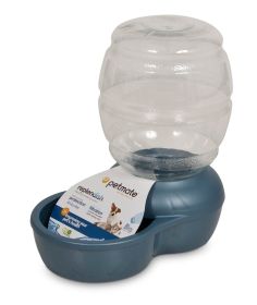 Petmate Replendish 1 Gal Waterer With Microban Pearl Smoke Gray Automatic Gravity Dispenser Station