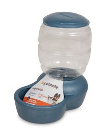 Petmate Replendish Feeder With Microban Pearl Smoke Gray X-Small Automatic Gravity Dispenser Food Bin