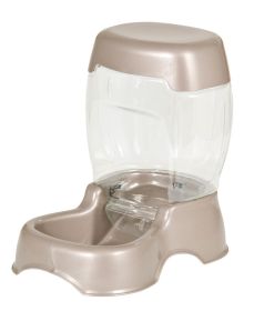 Petmate Pet Cafe Feeder Pearl Tan Automatic Gravity Dispenser Food Storage Container Kitchen Accessory