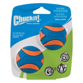 Chuckit! Ultra Squeaker Balls Dog Toy Small 2 pk High-Bounce Durable Fetch Play Toy Product
