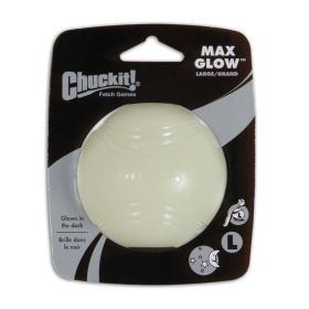 Chuckit! Max Glow Ball Dog Toy White 1ea Large High-Visibility Glow-in-the-Dark Fetch Toy Product