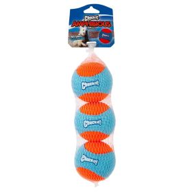 Chuckit! Amphibious Balls Dog Toy Blue/Orange 1ea/3 pk MD Durable Floating Fetch Play Toy Pack