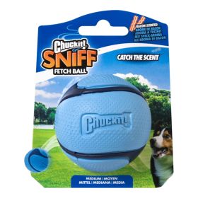 Chuckit! SNIFF Fetch Ball Dog Toy Bacon Medium Durable Scented Fetch Play Toy Product