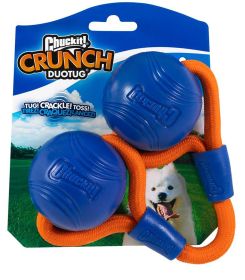 Chuckit! Dog Crunch Ball Duo Tag Medium Crackling Sound Durable Fetch Play Toy Product