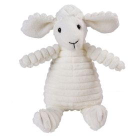 Little Lamb Chew Toy Squeaky Corduroy Solo Play Boredom Relief Cuddle Plush CCS