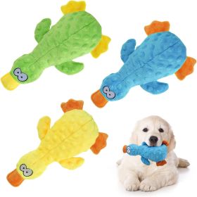 Dog Plush Toy Duck Set 3 Pcs Squeaky Crinkle Teeth Gum Chewing Entertainment Anxiety Safe Odorless Puppy