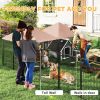 Outdoor Dog Kennel 2 Rooms Adjustable Bowls 13.5' x 9.4' x 5.1' CCS