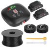 Underground Electric Dog Fence System Waterproof Rechargeable Collars Adjustable Signal Range Multiple Dogs Training Boundary Kit