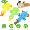 Dog Plush Toy Duck Set 3 Pcs Squeaky Crinkle Teeth Gum Chewing Entertainment Anxiety Safe Odorless Puppy