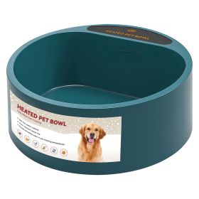 Heated Pet Water Bowl 74.4OZ Auto Shutoff Anti-Chew IP67 Warm Energy-Saving Sturdy Outdoor Puppy