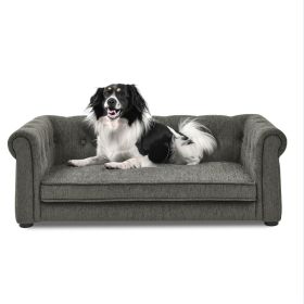 Unbranded — Elegant Rectangular Pet Bed Medium Large Dogs Plush Supportive Cozy Soft Durable Indoor Lounging