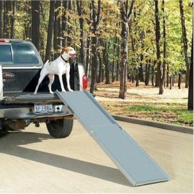 Extra Large Deluxe Telescoping Dog Ramp Wide Traction