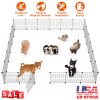 Playpen Dog Metal Small Medium Puppy Cage Wire Fence Door