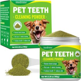 INEDRIMS Natural Dog Dental Powder Fresh Breath Plaque Tartar Remover Food Sprinkle Daily Oral Care Hero