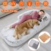 Human Dog Bed Pillow Blanket Foldable Orthopedic Sofa Spacious Support Machine Wash Winter Puppy