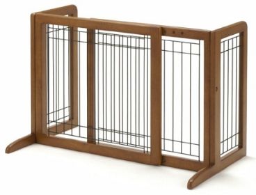 Bay Isle Hardwood Freestanding Expandable Step Over Indoor Safety Pet Barrier Dog Sturdy Secure Folding