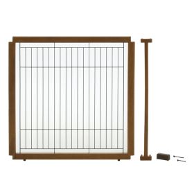 Hardwood Adjustable Add On Panel Convertible Elite Gate Expansion Secure Locking Stable Configuration Small Medium Pets Home Safety Accessory