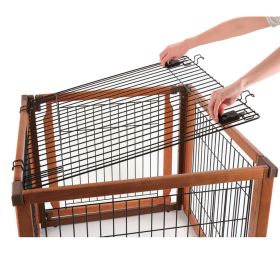Metal Secure Wire Top Convertible Elite Gate Series Safety Locking Cover Durable Protection Indoor Pet Pen Enclosure Accessory