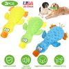 Dog Plush Toy Duck Set 3 Pcs Squeaky Crinkle Teeth Gum Chewing Entertainment Anxiety Safe Odorless Puppy