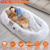 Human Dog Bed Bean Bag Plush Orthopedic Foam Supportive Ergonomic Sleep Napping Entertainment Puppy