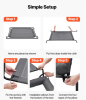 Elevated Dog Bed XL Portable Raised Cot With Pillow Mesh Breathable Durable Gray Dogs Indoor Outdoor