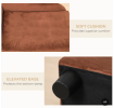 PawHut Dog Sofa Bed Couch With Storage Brown Furniture Dogs Plush Cozy Space Saving Design